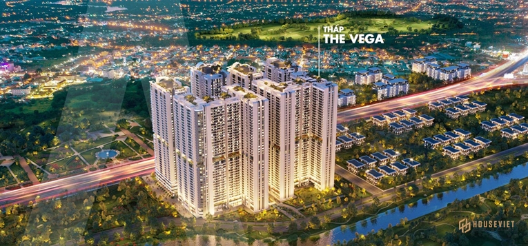 Phối cảnh vị trí tháp The Vega mở bán đợt 1