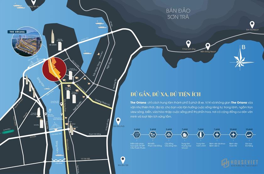 Vị trí dự án The Oriana Đà Nẵng