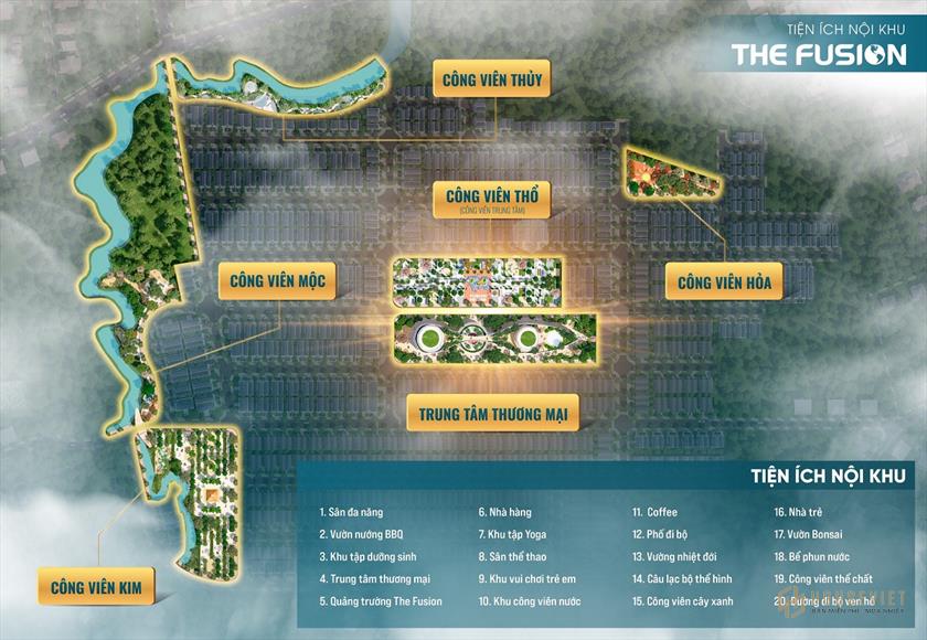 Tiện ích nội khu tại khu dân cư The Fusion