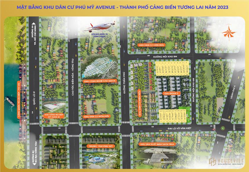 Subdivision diagram of Phu My Avenue residential project
