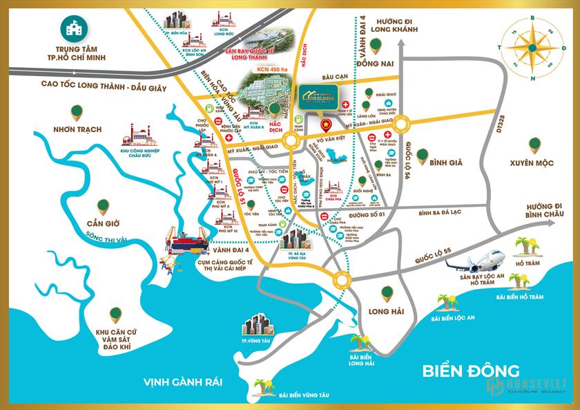 Geographical location of the project KDC Phu My Avenue