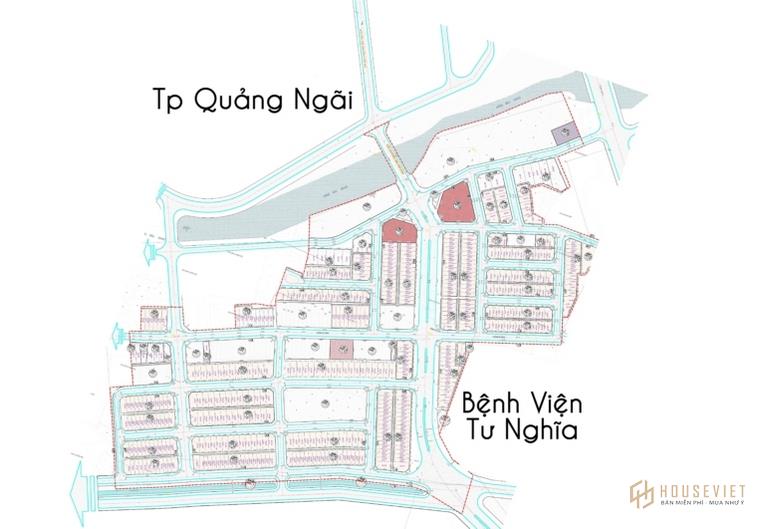 Mặt bằng dự án Khu dân cư Tây Bàu Giang