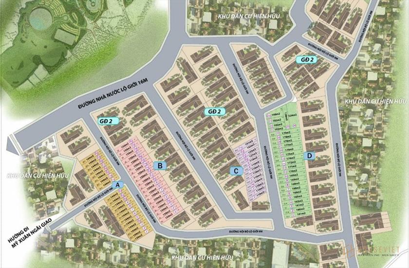 Subdivision floor plan of Phu My Golden Valley project
