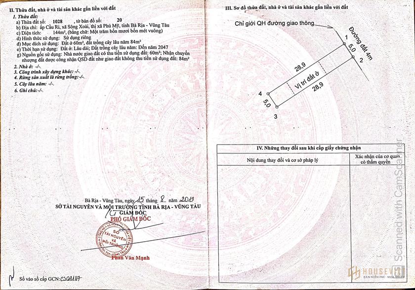 Legal of Phu My Golden Valley project
