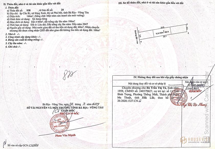 Legal of Phu My Golden Valley project