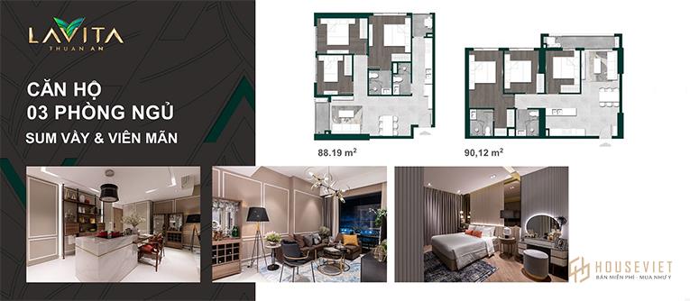 Thiết kế căn hộ của dự án Lavita Thuận An