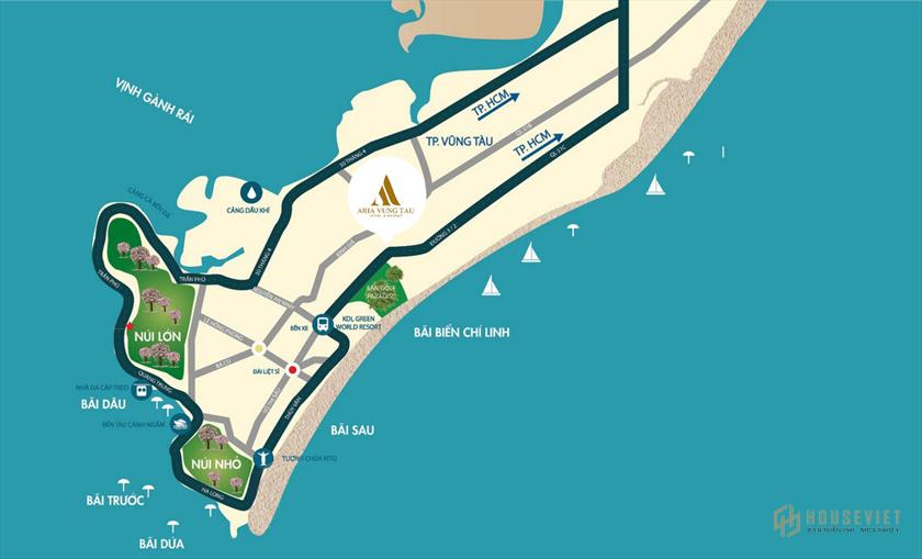 Vị trí của dự án Aria Vũng Tàu Hotel & Resort