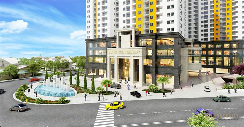 Thiết kế phòng khách chung cư Melody Vũng Tàu