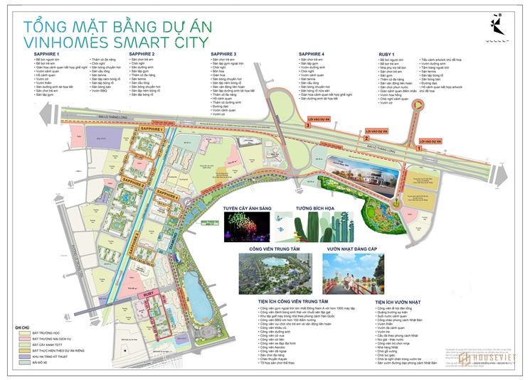 Quy hoạch tổng thể dự án Vinhomes Smart City Hà Nội