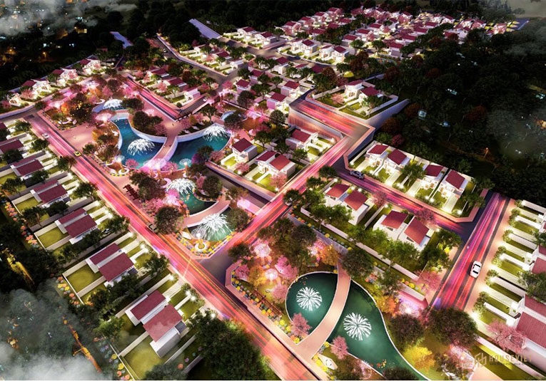 Phối cảnh dự án Pine Valley Bảo Lộc về đêm