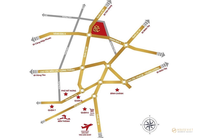 Vị trí dự án Saigon Centre Gate Long An