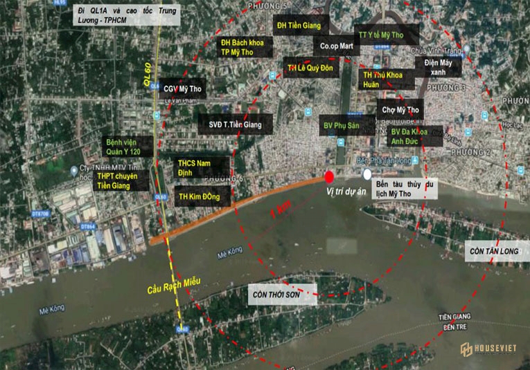 Vị trí đắc địa của Mỹ Tho Riverside
