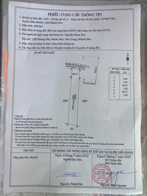 Chính chủ cần bán gấp lô đất ngay TTHC xã Suối Tiên, Huyện Diên Khánh - Hình ảnh 4